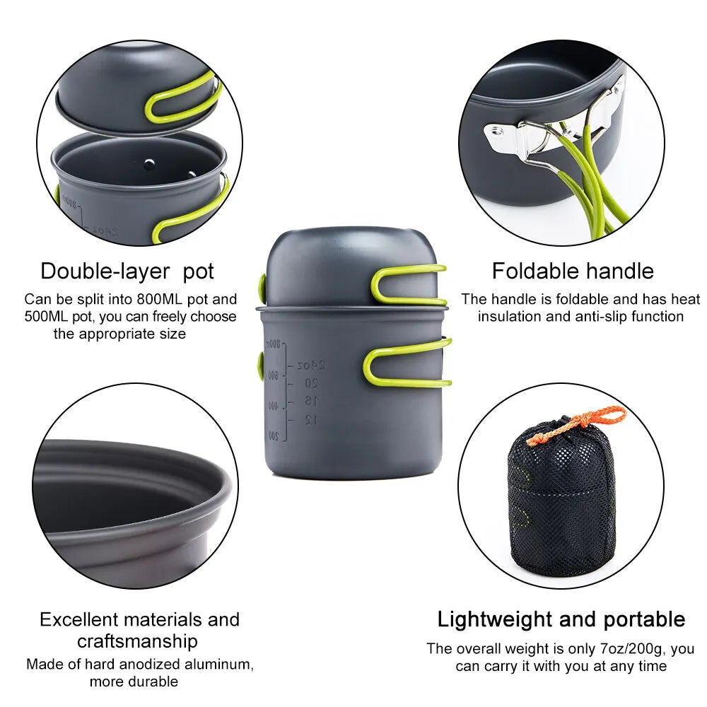 ltralight Outdoor Cooking Set - Camping & Hiking Gear