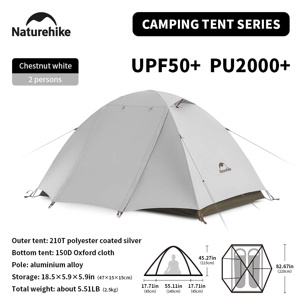 Portable 2-3 Person Waterproof Camping Tent - UPF50+ Protection